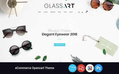 GlassArt - Sunglass Store OpenCart Template