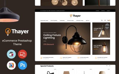 Thayer - Lighting and Home Decor Store PrestaShop Theme