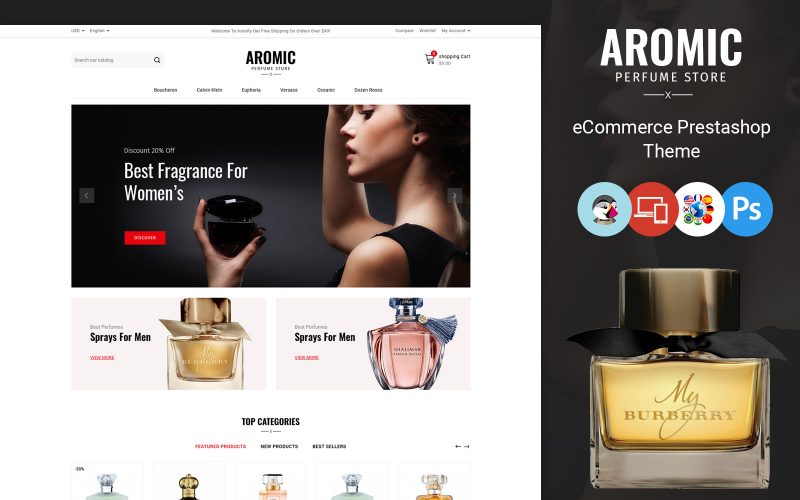 Aromic - Perfume Prestashop Theme