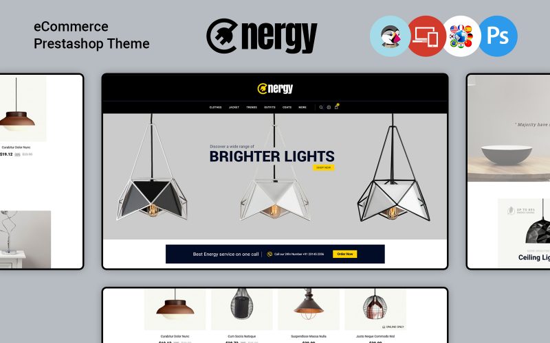 Energy - Lights Store PrestaShop Theme