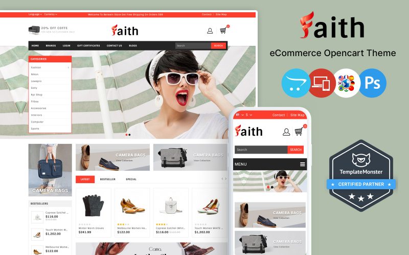 Faith - Fashion Accessories Store OpenCart Template