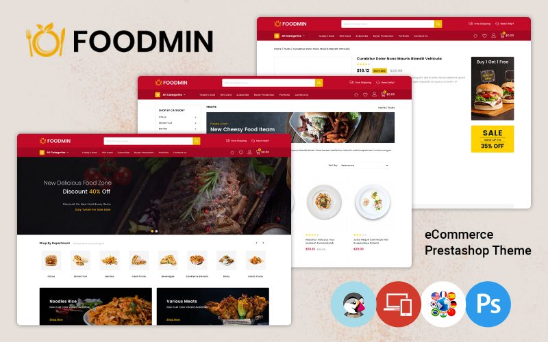 Foodmin - Restaurant Store PrestaShop Theme