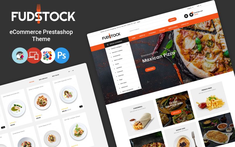 Fudstock - Restaurant Store PrestaShop Theme