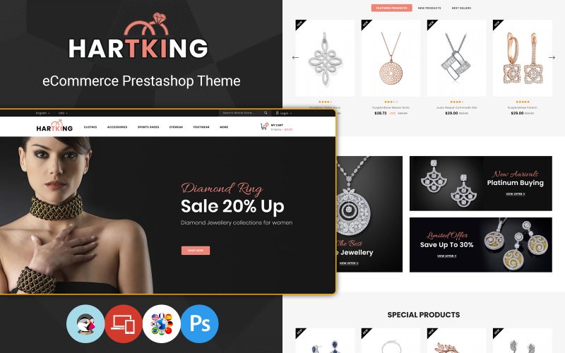 Hartking - Jewelry Shop PrestaShop Theme