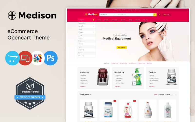 Medison - Drug Store OpenCart Template