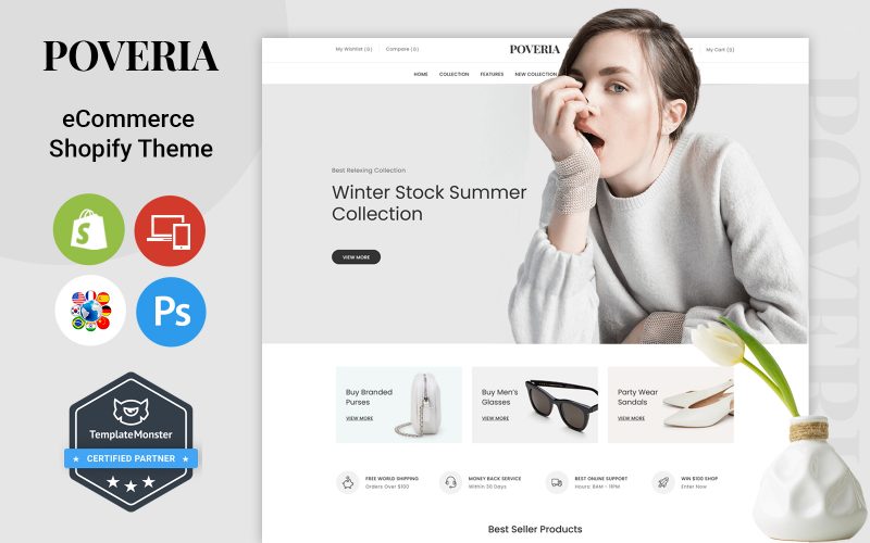 Poveria - Fashion Store Shopify Theme