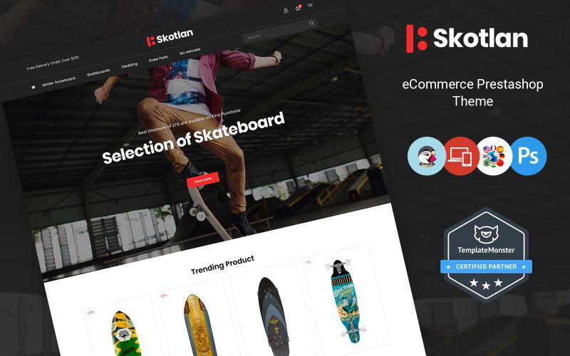 Skotlan - Skateboard and Sports PrestaShop Theme