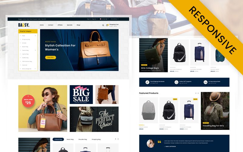 Bagsy - Bag Store OpenCart Template