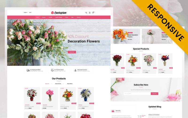 Floria Flowers Store Prestashop Responsive Theme