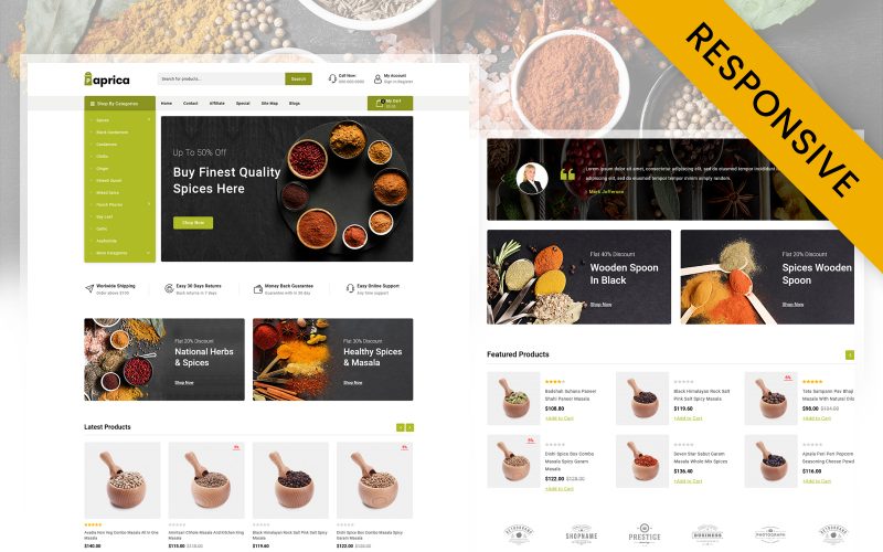 Paprica - Spice Store OpenCart Responsive Theme