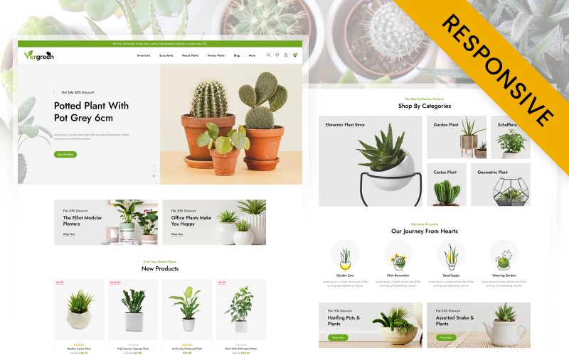 Vergreen - Potted Plant Store Prestashop Responsive Theme