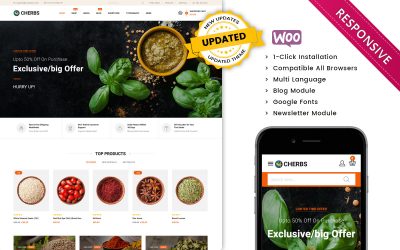 Cherbs - Spices Store Responsive WooCommerce Theme