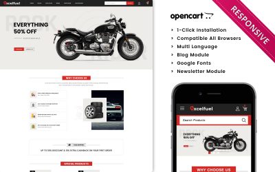 Excelfuel - Automobile Store Responsive Opencart Theme