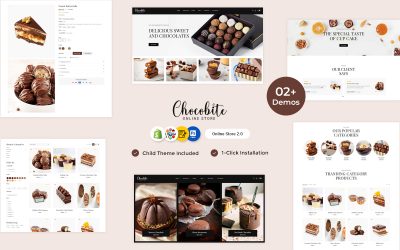 Chocobites - Chocolate and Cake Shopify Responsive Website Template