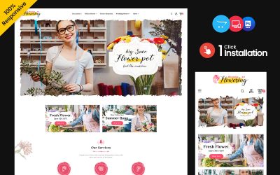 Flowering - Flower and Gift Responsive OpenCart Theme