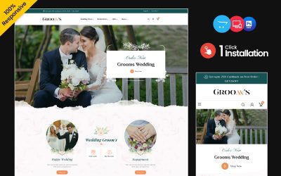 Grooms - Wedding Wear, Clothes, Accessories OpenCart Theme