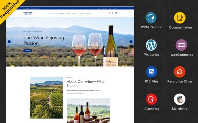Winery - Liquor Vinery Store Multipurpose WooCommerce Gutenberg Theme