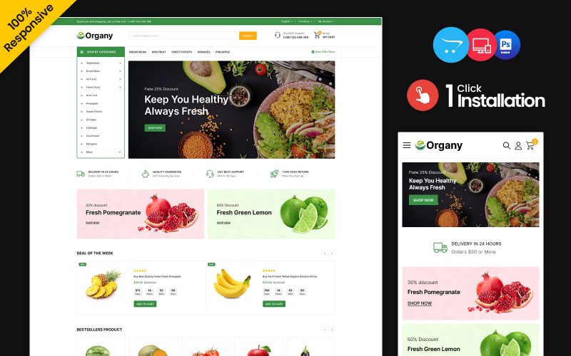 Organy - Grocery and Food Multipurpose Responsive Opencart Store