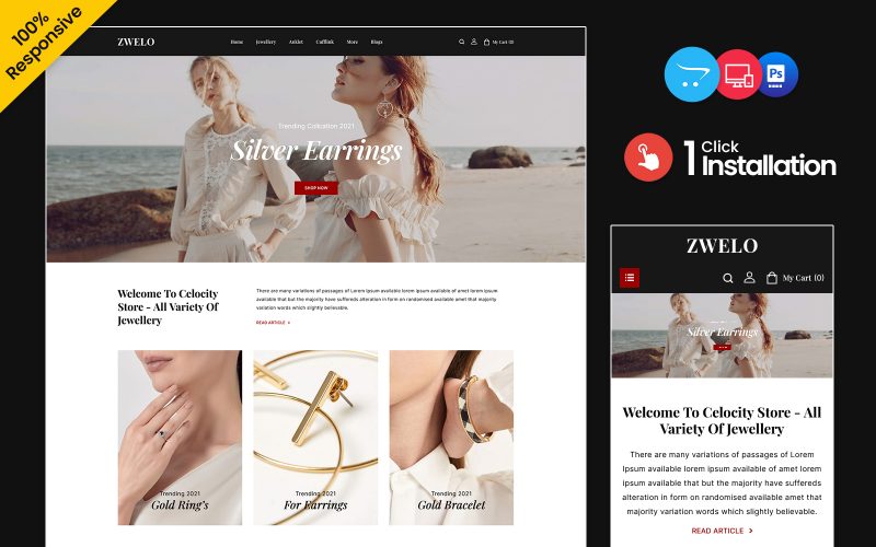 Zwelo - Jewelry and Wedding Multipurpose Responsive OpenCart Store