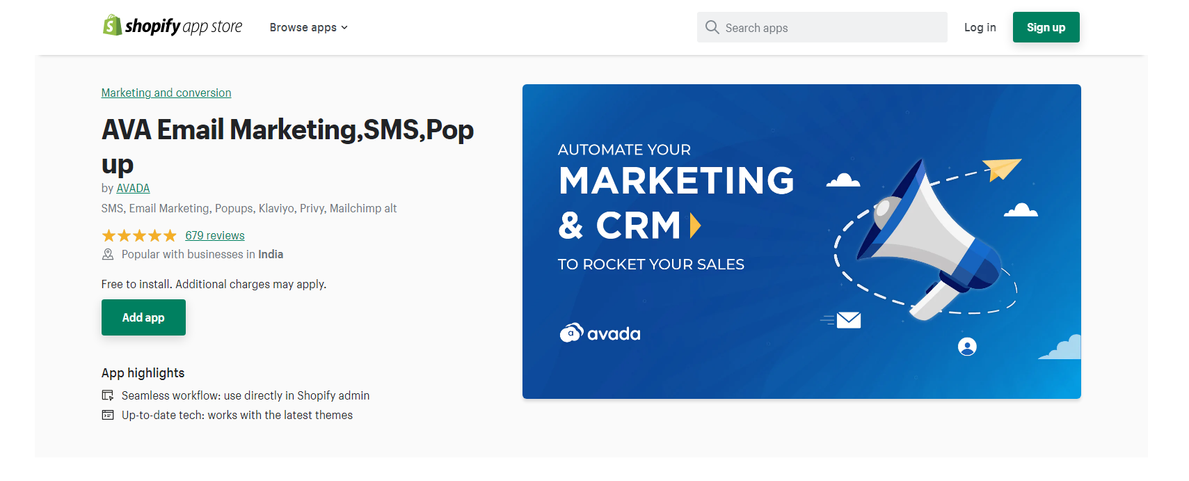 Avada - shopify sms marketing