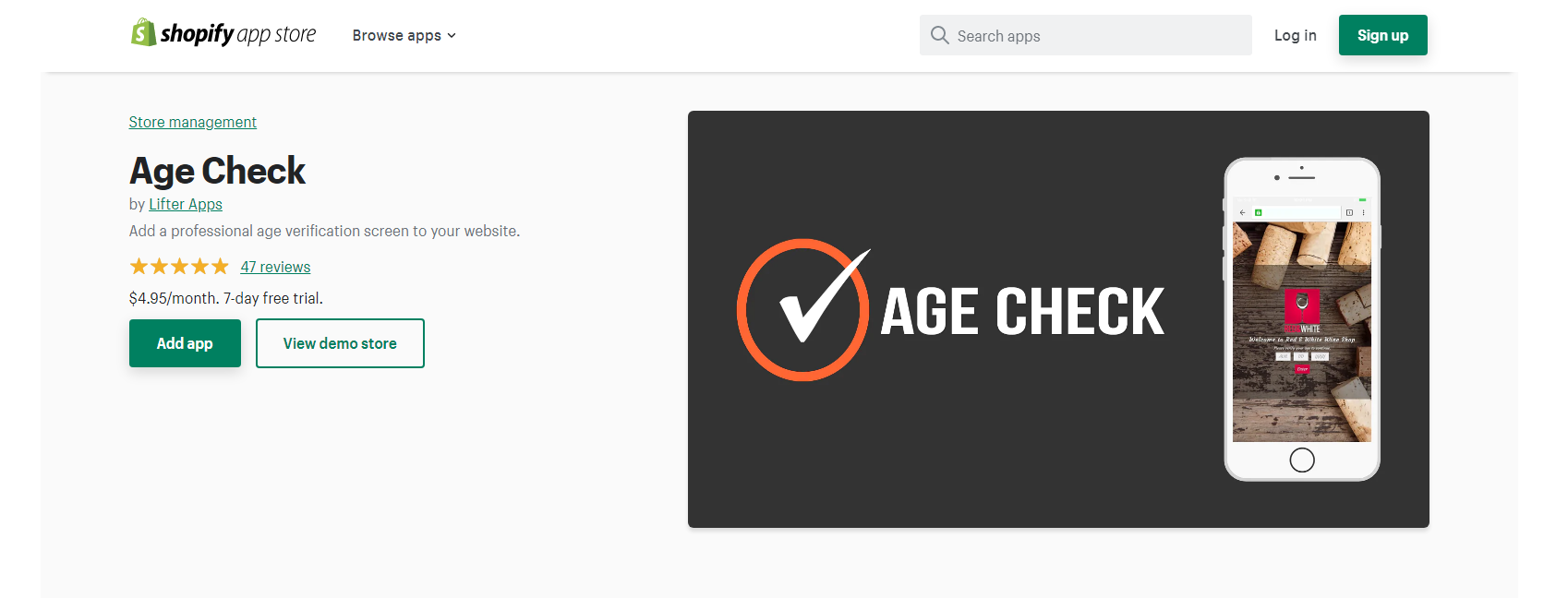 Age Check - Shopify age verification