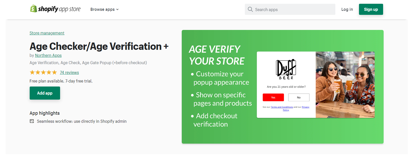 Shopify age verification