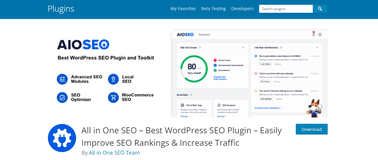 All in one SEO - WordPress SEO plugins