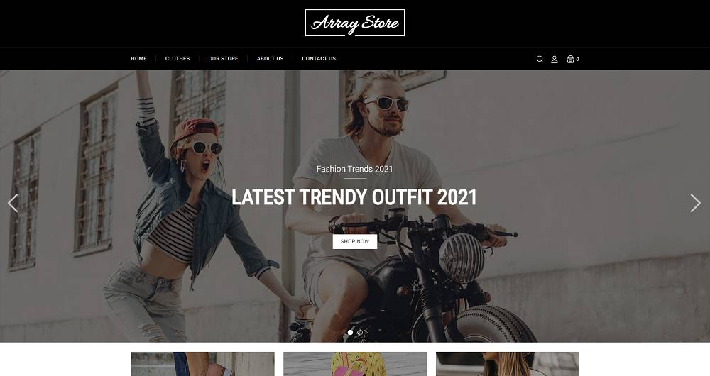 Array Fashion Store Template