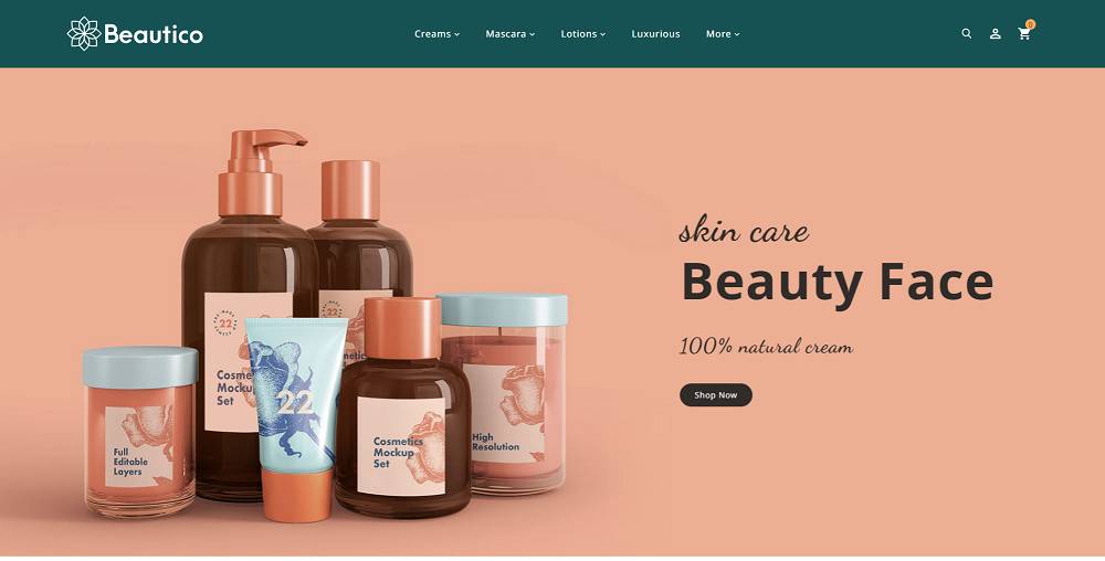 Beautico Beauty and Skincare OpenCart Responsive Theme