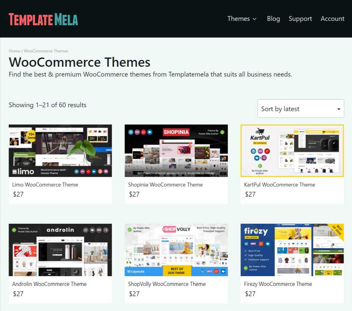 Best WooCommerce Themes- TemplateMela