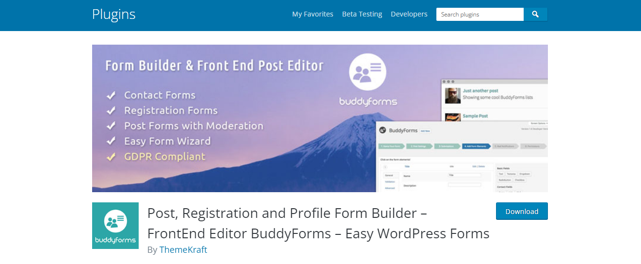 BuddyForms - WordPress Form Builder Plugins