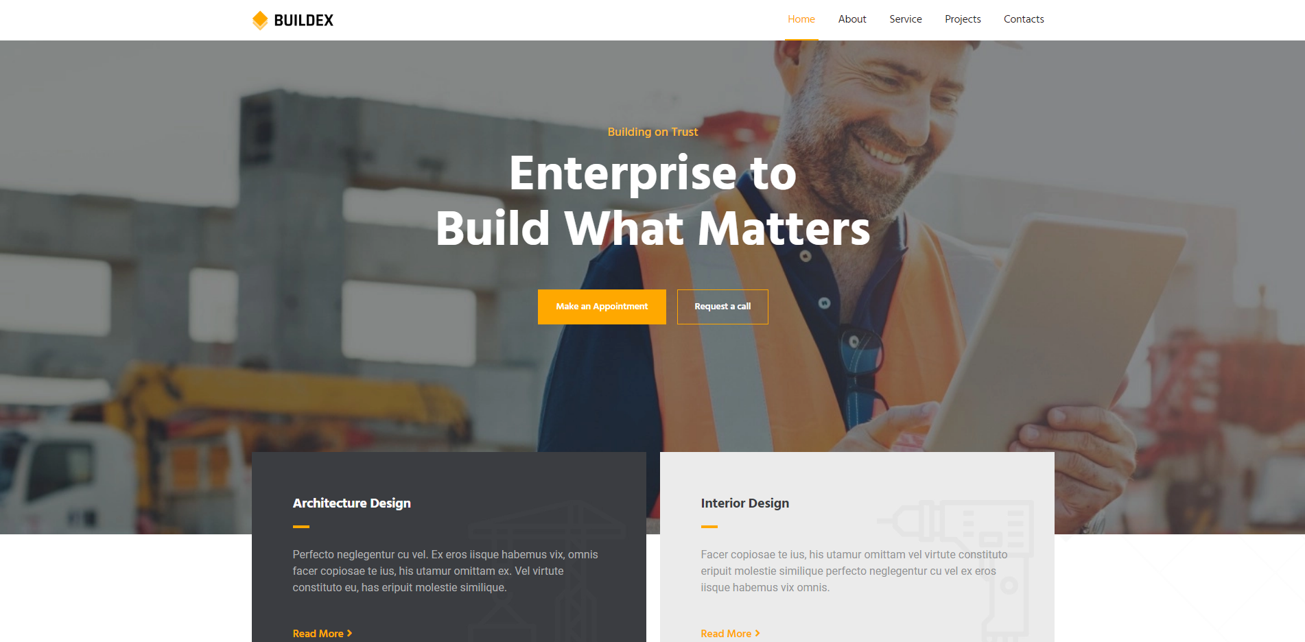 Buildex - free WordPress Construction Themes