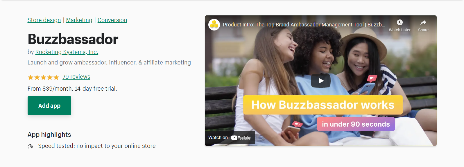 Buzzbassador - Affiliate Marketing Apps