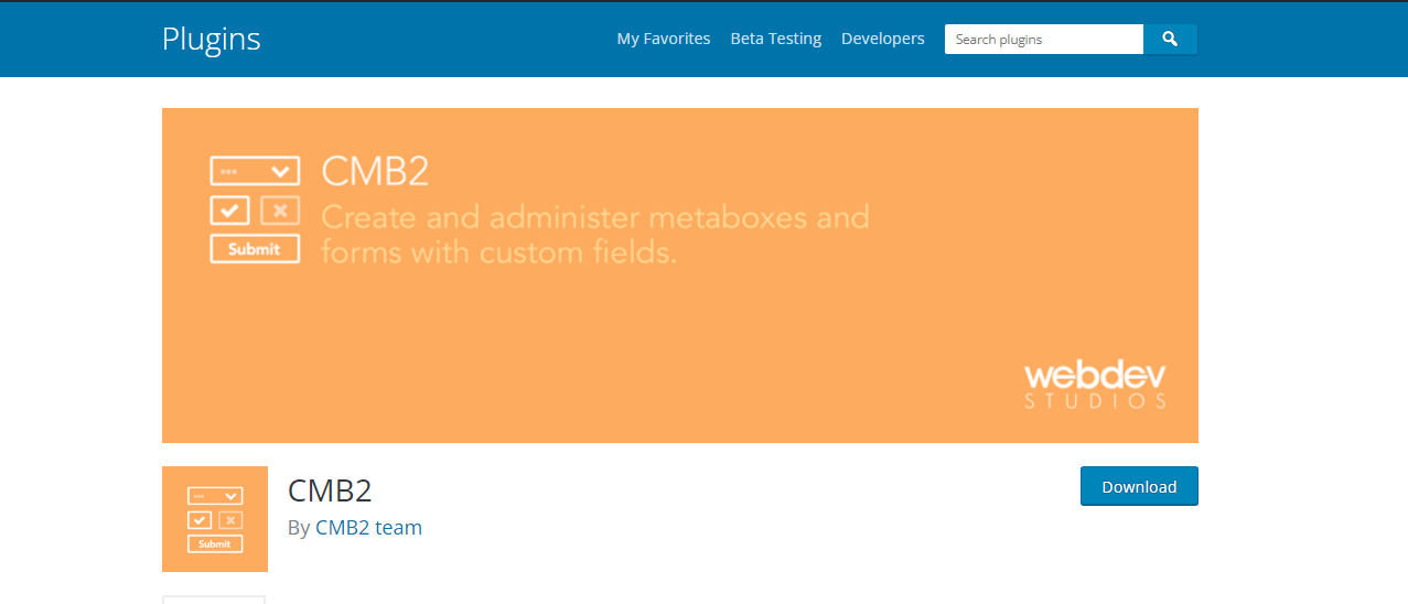 CMB2 - WordPress custom fields plugin