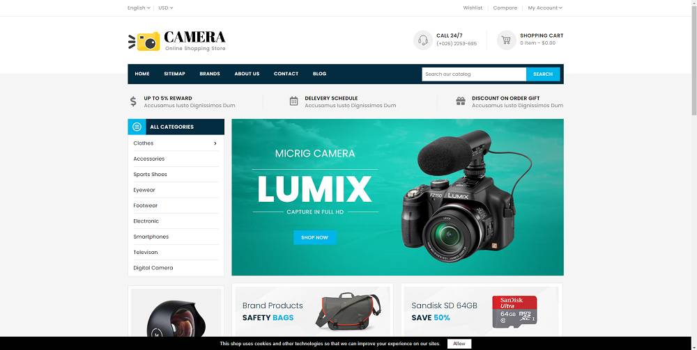 Camera & Electronics Store Template