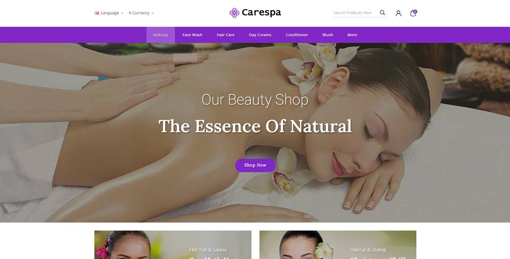 CareSpa – Natural Spa Store Opencart Responsive Theme