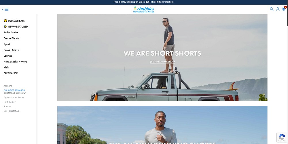Chubbies - Best eCommerce Website Design