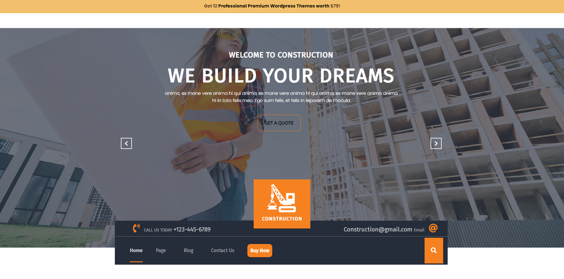 Construction Hub - free WordPress Construction Themes
