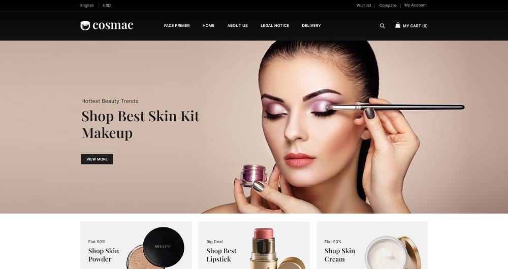 Cosmac Cosmetics & Beauty Store PrestaShop Template