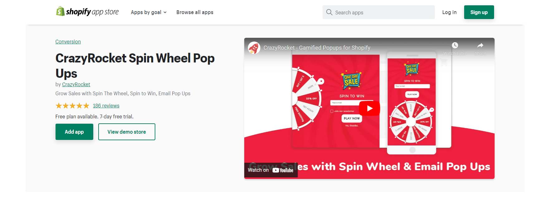 CrazyRocket Spin Wheel - Shopify Spin The Wheel Apps