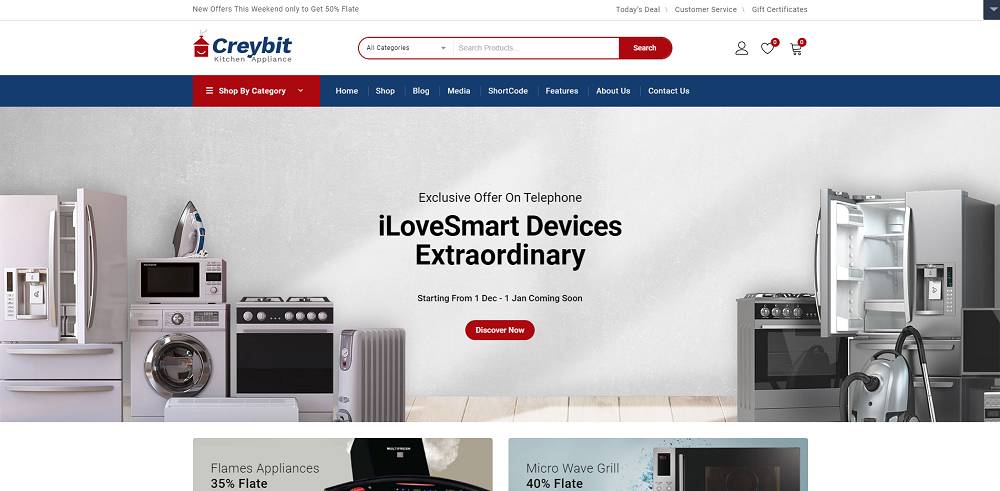 Creybit - Home Appliances & Electronics WooCommerce Themes