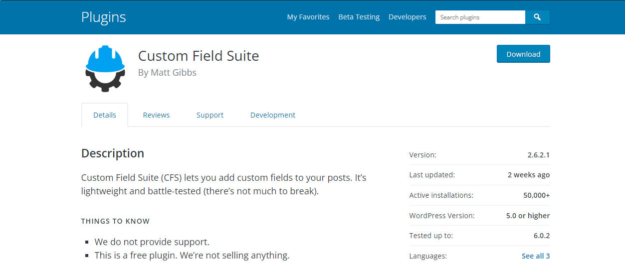 Custom Field Suite - WordPress custom fields plugin