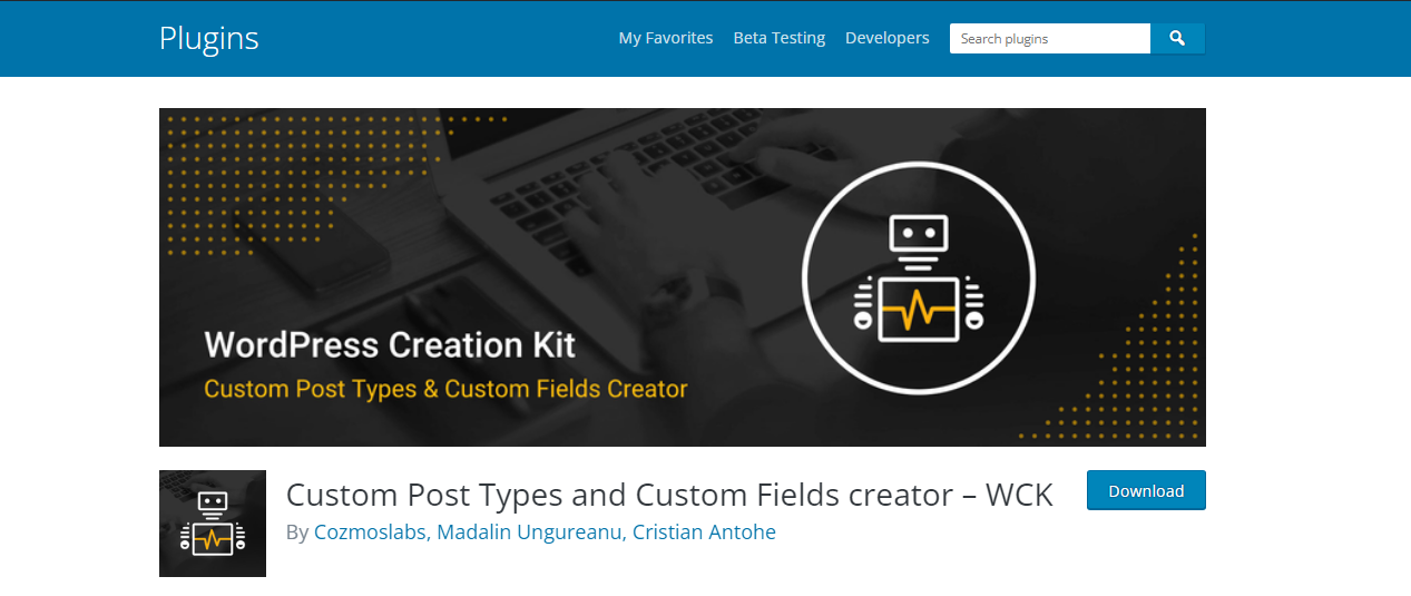 WCK - WordPress custom fields plugin