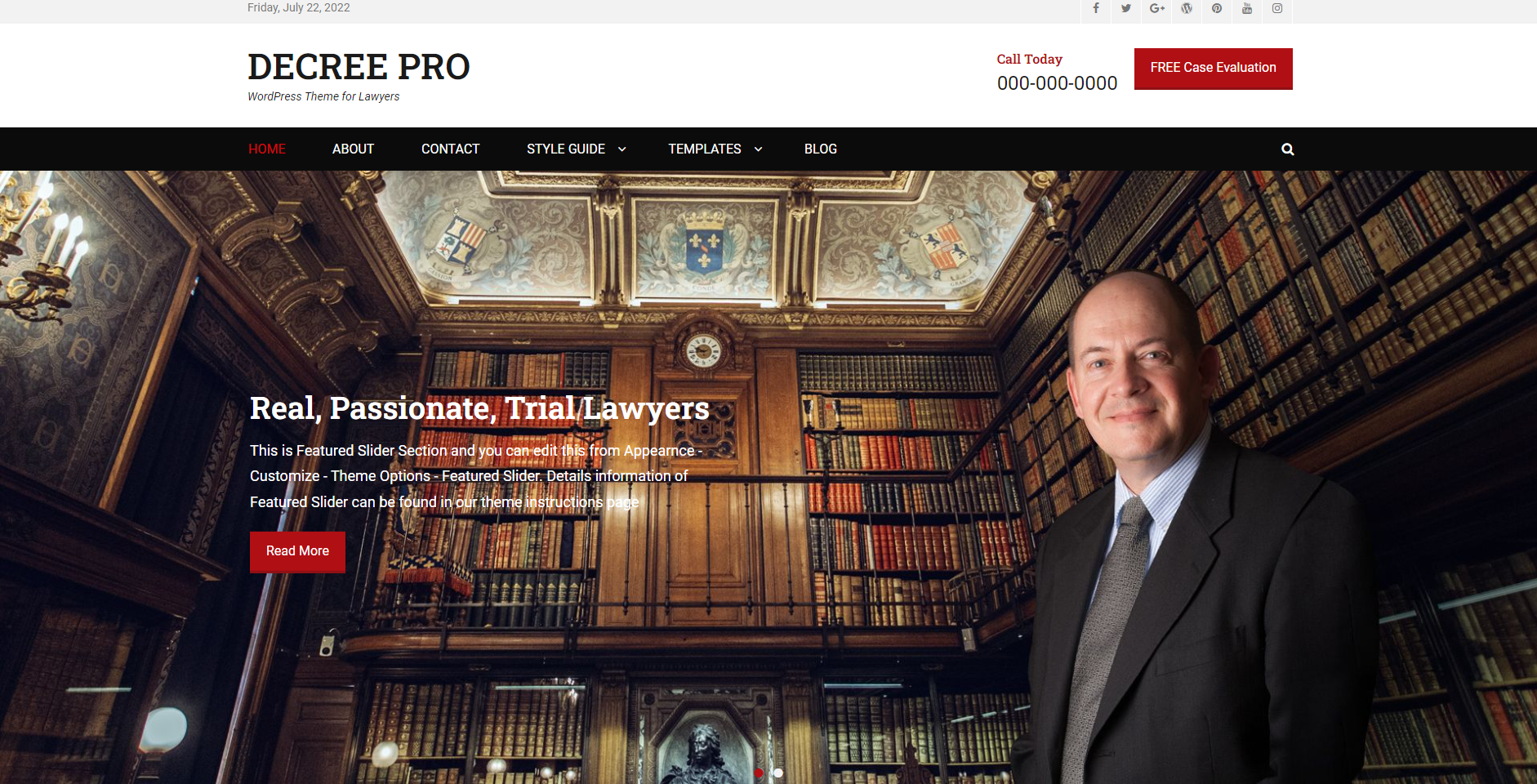 Decreee - best free lawyer wordpress themes