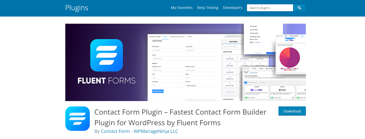 Fluent Forms - WordPress Form Builder Plugins
