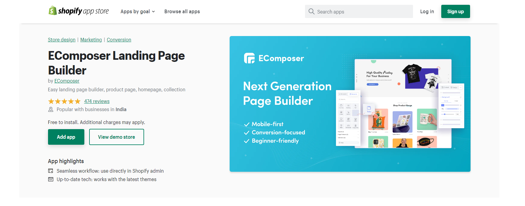 EComposer - Shopify page builder