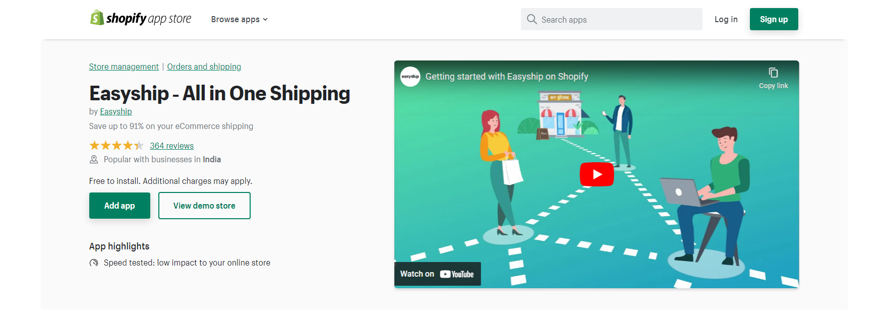 Easyship - Shopify shipping apps