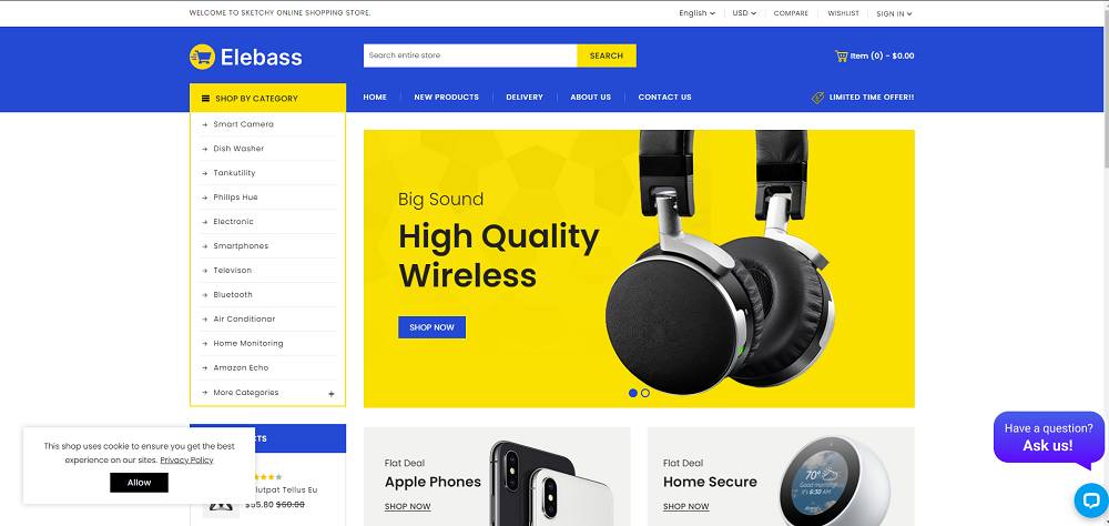 Elebass - Electronics Prestashop Theme