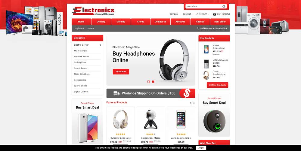 Electronics - Mega Store Template