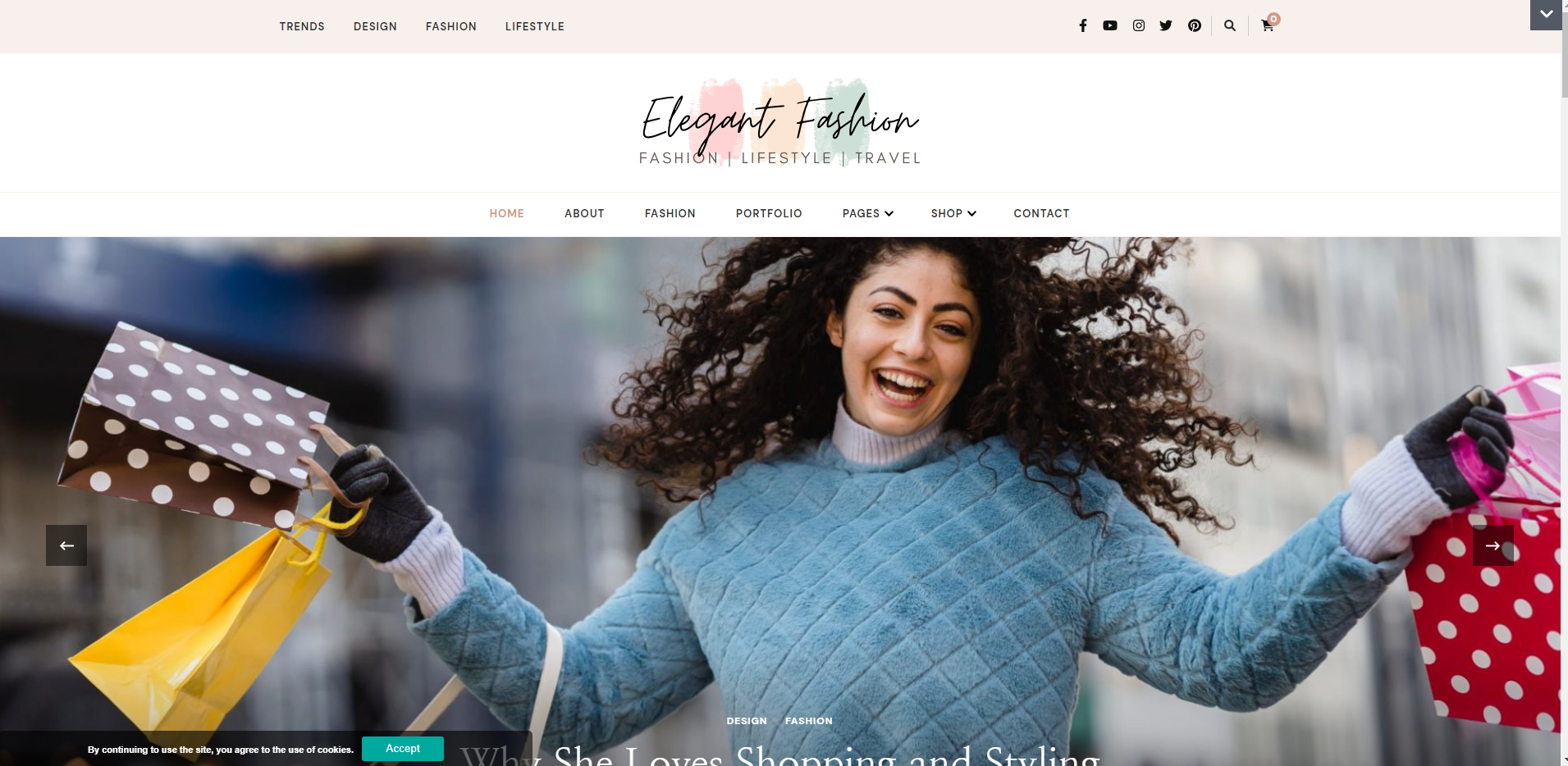 Elegant Fashion - free WordPress blog themes